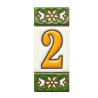 Lettere e numeri in ceramica - Design "GREEN-2" -