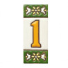 Lettere e numeri in ceramica - Design "GREEN-2" -