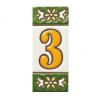 Lettere e numeri in ceramica - Design "GREEN-2" -
