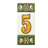 Lettere e numeri in ceramica - Design "GREEN-2" -