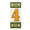 Lettere e numeri in ceramica - Design "GREEN-2" -