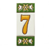 Lettere e numeri in ceramica - Design "GREEN-2" -