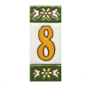 Lettere e numeri in ceramica - Design "GREEN-2" -