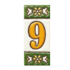 Lettere e numeri in ceramica - Design "GREEN-2" -