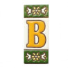 Lettere e numeri in ceramica - Design "GREEN-2" -