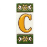 Lettere e numeri in ceramica - Design "GREEN-2" -