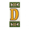 Lettere e numeri in ceramica - Design "GREEN-2" -