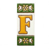 Lettere e numeri in ceramica - Design "GREEN-2" -