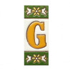 Lettere e numeri in ceramica - Design "GREEN-2" -