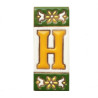 Lettere e numeri in ceramica - Design "GREEN-2" -