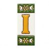 Lettere e numeri in ceramica - Design "GREEN-2" -