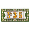 Lettere e numeri in ceramica - Design "GREEN-2" -