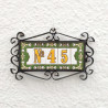 Lettere e numeri in ceramica - Design "GREEN-2" -
