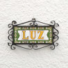 Lettere e numeri in ceramica - Design "GREEN-2" -