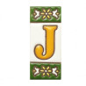 Lettere e numeri in ceramica - Design "GREEN-2" -