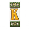 Lettere e numeri in ceramica - Design "GREEN-2" -