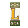 Lettere e numeri in ceramica - Design "GREEN-2" -