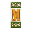 Lettere e numeri in ceramica - Design "GREEN-2" -