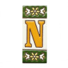 Lettere e numeri in ceramica - Design "GREEN-2" -
