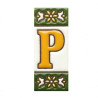 Lettere e numeri in ceramica - Design "GREEN-2" -