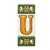 Lettere e numeri in ceramica - Design "GREEN-2" -