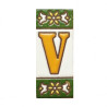 Lettere e numeri in ceramica - Design "GREEN-2" -