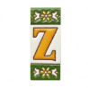 Lettere e numeri in ceramica - Design "GREEN-2" -