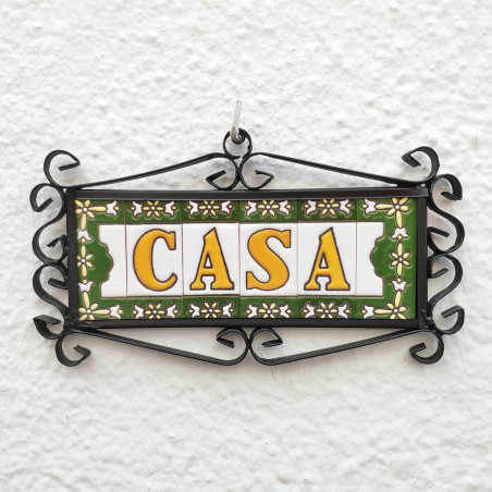 Lettere e numeri in ceramica - Design "GREEN-2" -