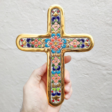Croce in ceramica "Art" - 21 cm.