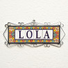 Ceramic tile letters and numbers - "SEVILLA" design -