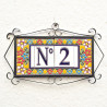 Ceramic tile letters and numbers - "SEVILLA" design -