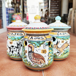 Garlic pot in ceramic - 16...