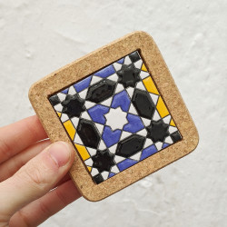 Set of 6 ceramic coasters -...