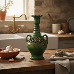 Pièce en céramique verte...