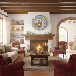 Plat "Don Quichotte" - 52cm. -