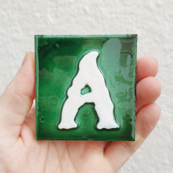 Ceramic tile letters and...