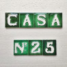 Lettere e numeri in ceramica - Design "XIX secolo" -