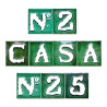 Lettere e numeri in ceramica - Design "XIX secolo" -