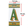Lettere e numeri "ARTECER-GV" - 15 cm.
