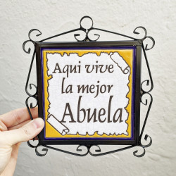 Azulejo "ABUELA" c/marco -...