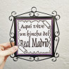 Ceramic Tile "REAL MADRID" with Frame - 15cm. (6") -
