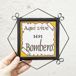 Tile "BOMBERO" Avec cadre -...