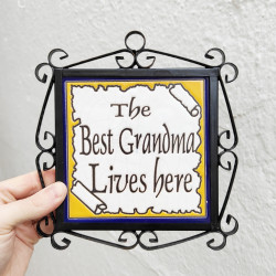Tile "GRANDMA" Avec cadre -...