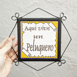 Tile "PELUQUERO" Avec cadre...