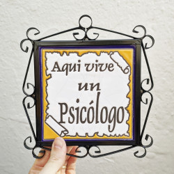 Tile "PSICOLOGO" Avec cadre...