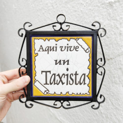 Tile "TAXISTA" Avec cadre -...