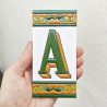Lettere e numeri "ARTECER-GV" - 15 cm.