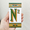 Lettere e numeri "ARTECER-GV" - 15 cm.