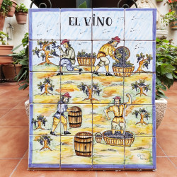Mural de Azulejos "EL VINO"