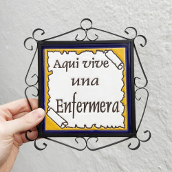 Tile "ENFERMERA" Avec cadre...